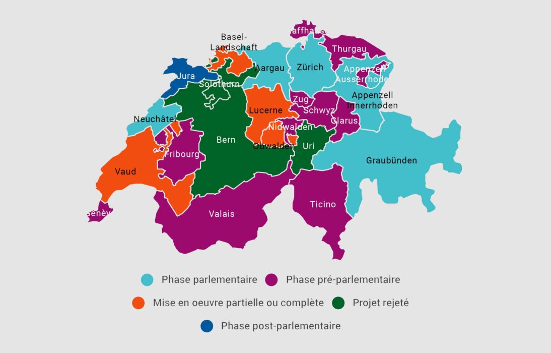 Carte Suisse sur le projet MOPEC