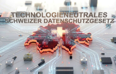 KI – Nicht für alles braucht es ein neues Gesetz. Über der Schweizer Karte steht in Textform der Begriff des DSG. Darunter ist als Text AI abgebildet. Symbolisiert wird, das AI Anwendungen bereits mehrheitlich durch die Gesetzgebung in der Schweiz geregelt sind.